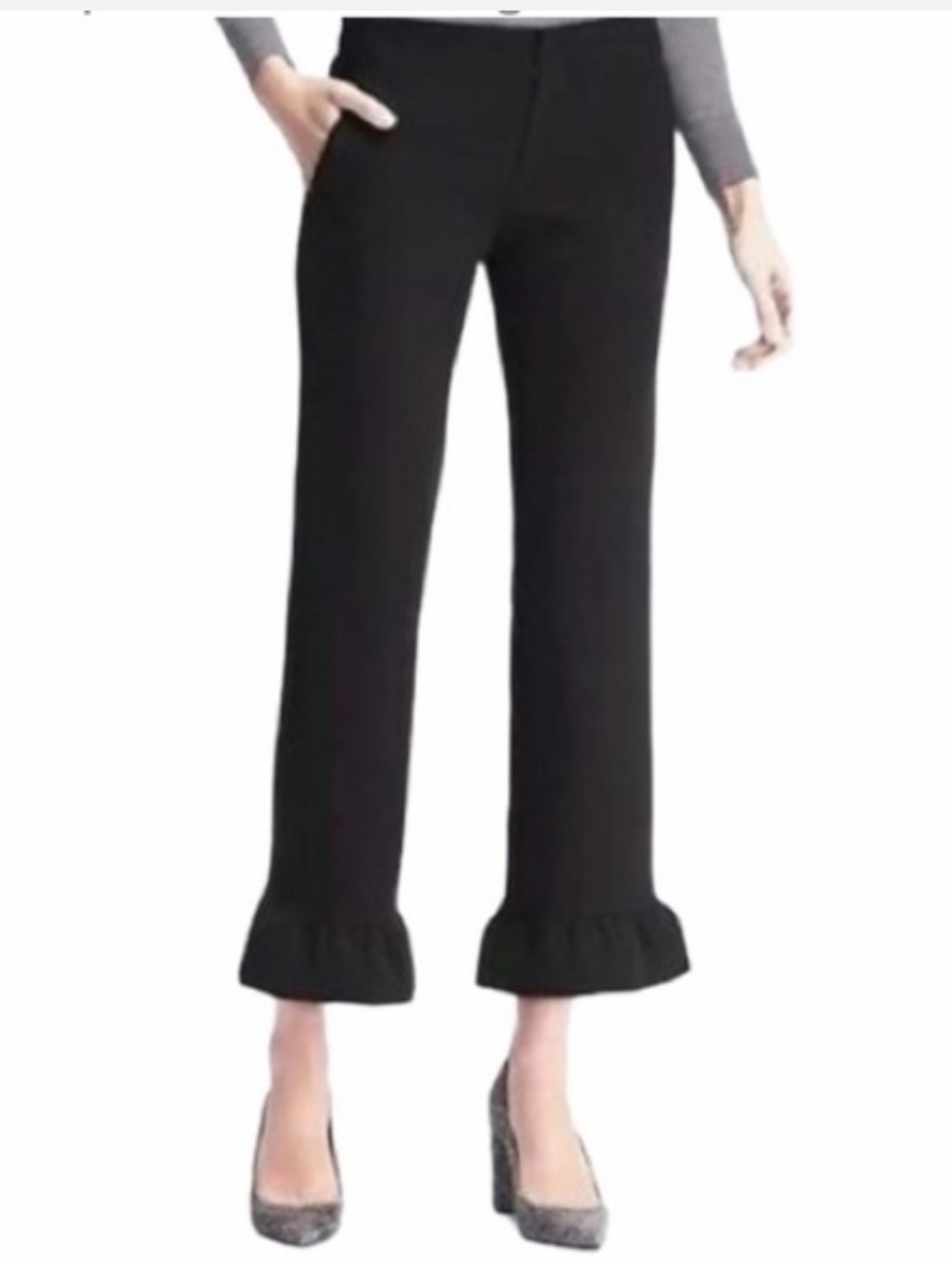 Banana republic ruffle hem pants size 4